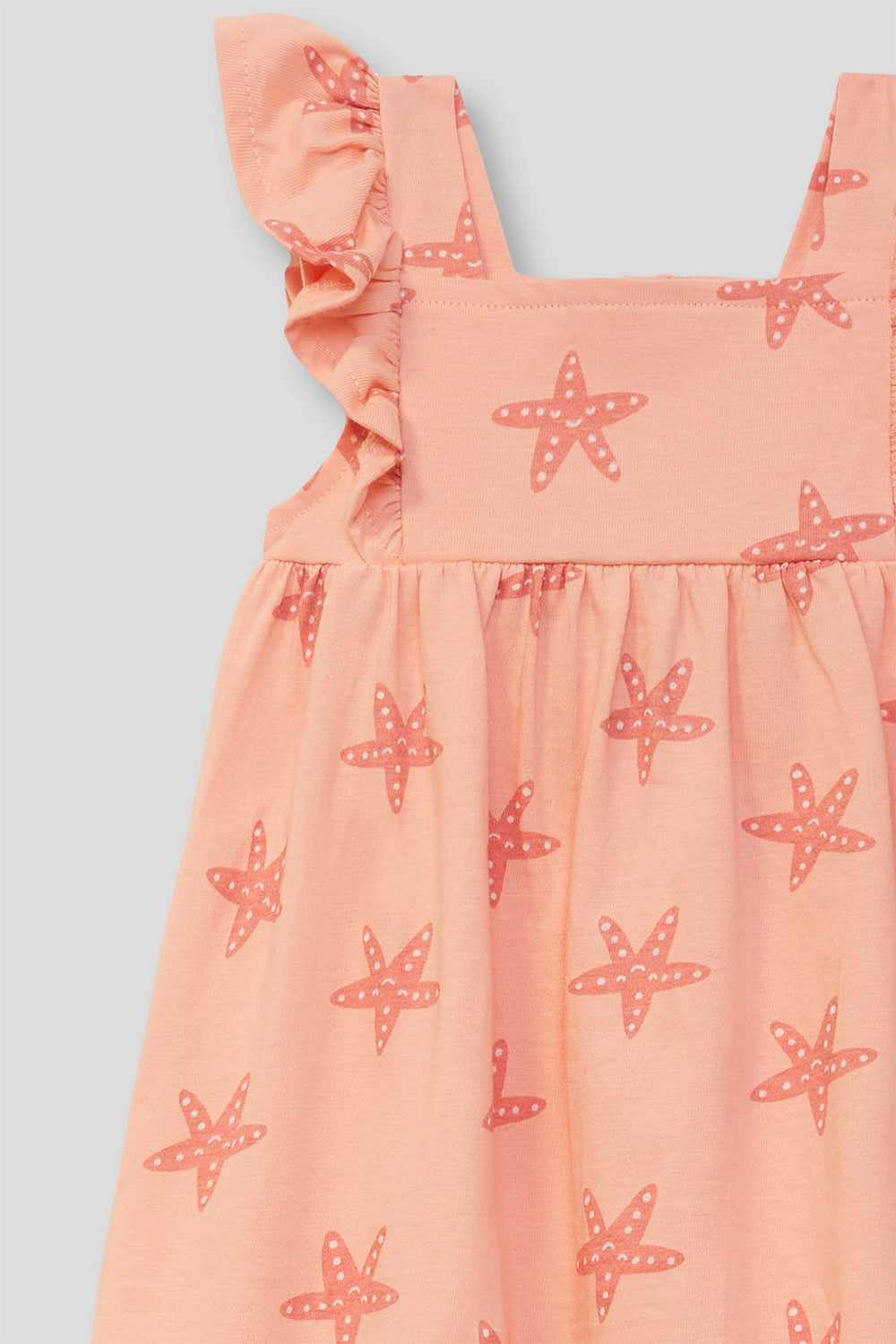 Vestido bebé niña algodón estampado coral Street Monkey 3 meses - 6 años