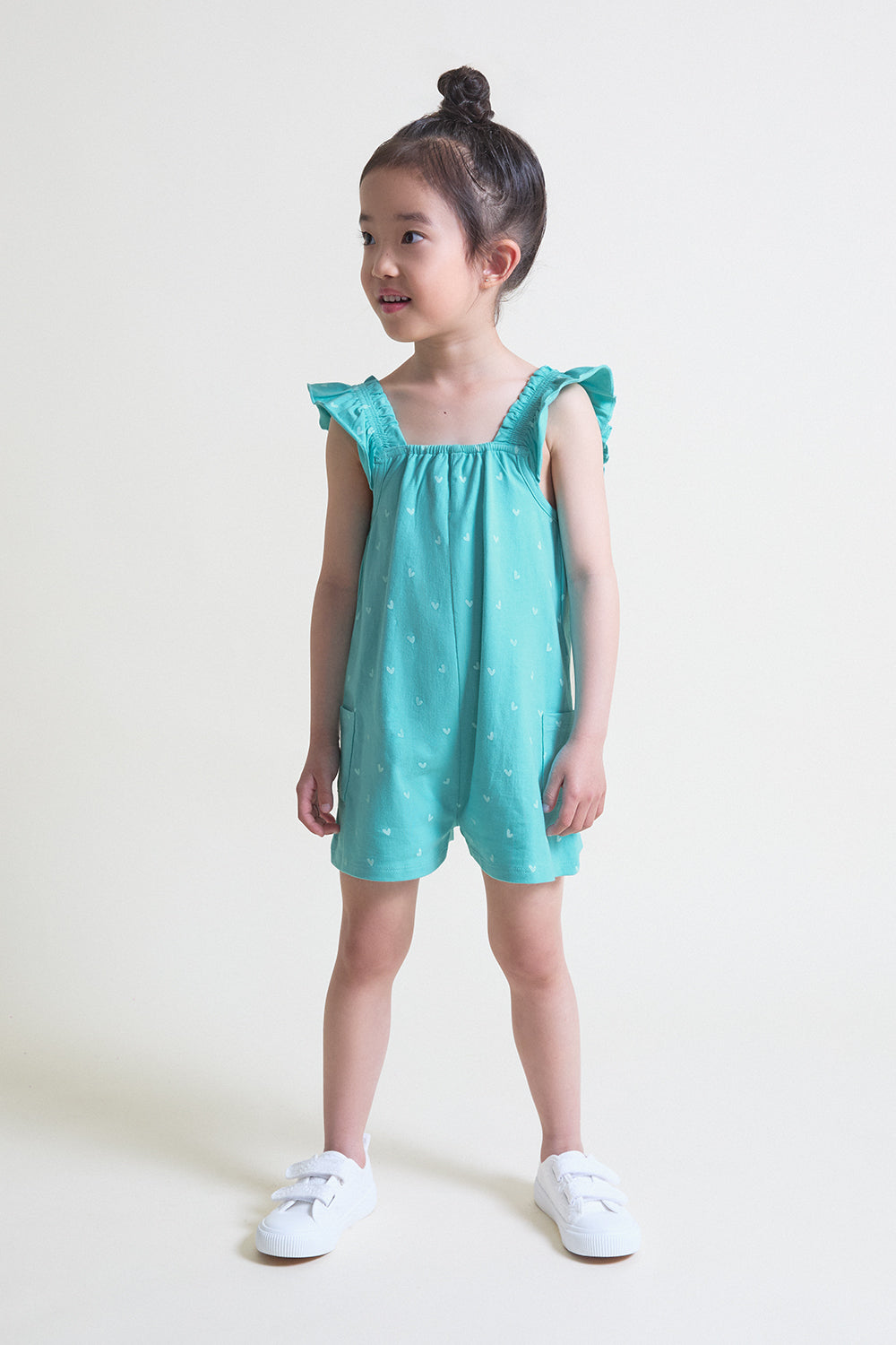 Peto bebé niña algodón turquesa con corazones Street Monkey 3 meses - 6 años