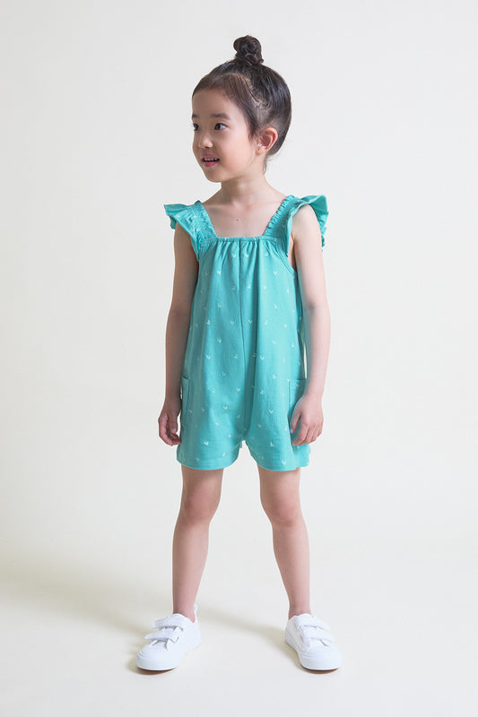 Peto bebé niña algodón turquesa con corazones Street Monkey 3 meses - 6 años