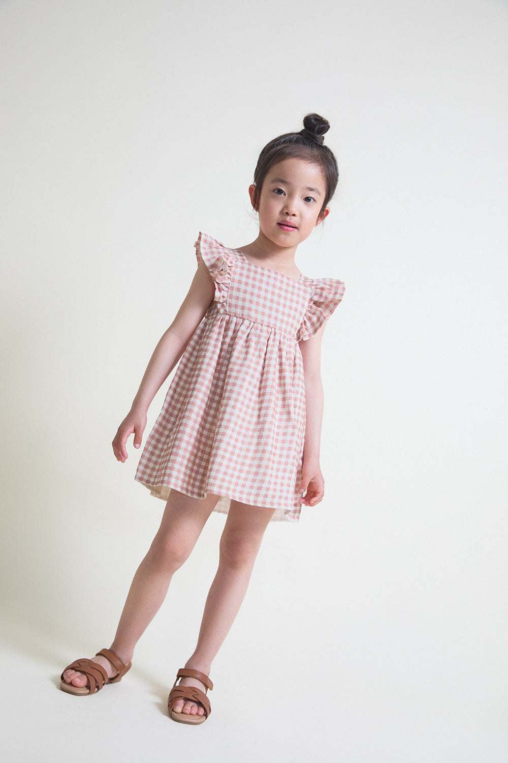 Vestido bebé niña vichy rosa con volantes Street Monkey 3 meses - 6 años