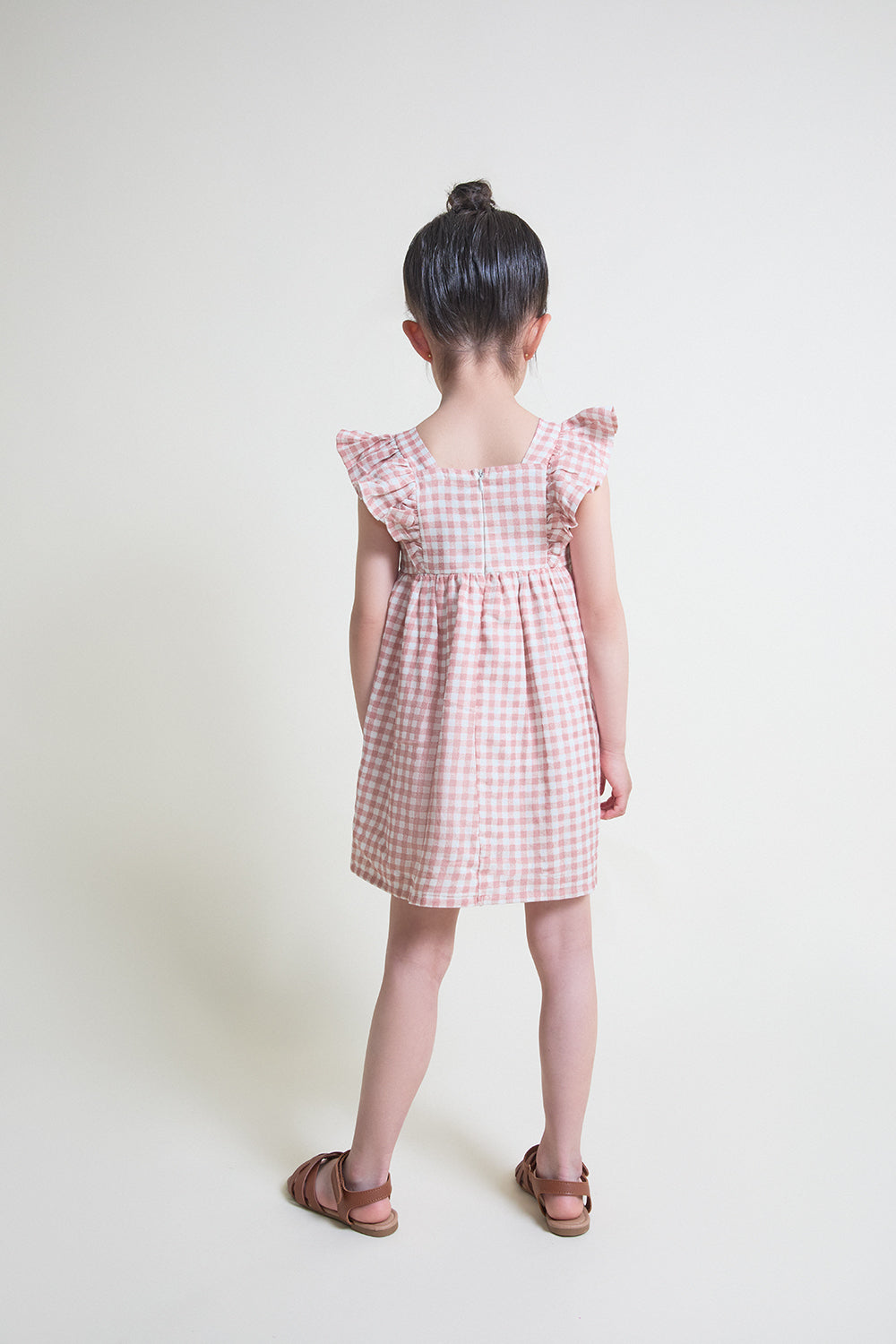 Vestido bebé niña vichy rosa con volantes Street Monkey 3 meses - 6 años