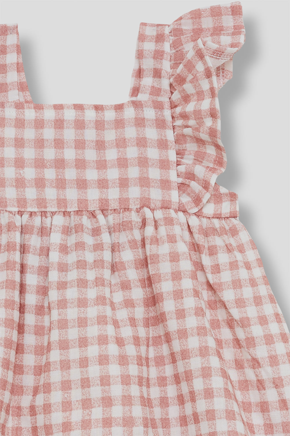 Vestido bebé niña vichy rosa con volantes Street Monkey 3 meses - 6 años