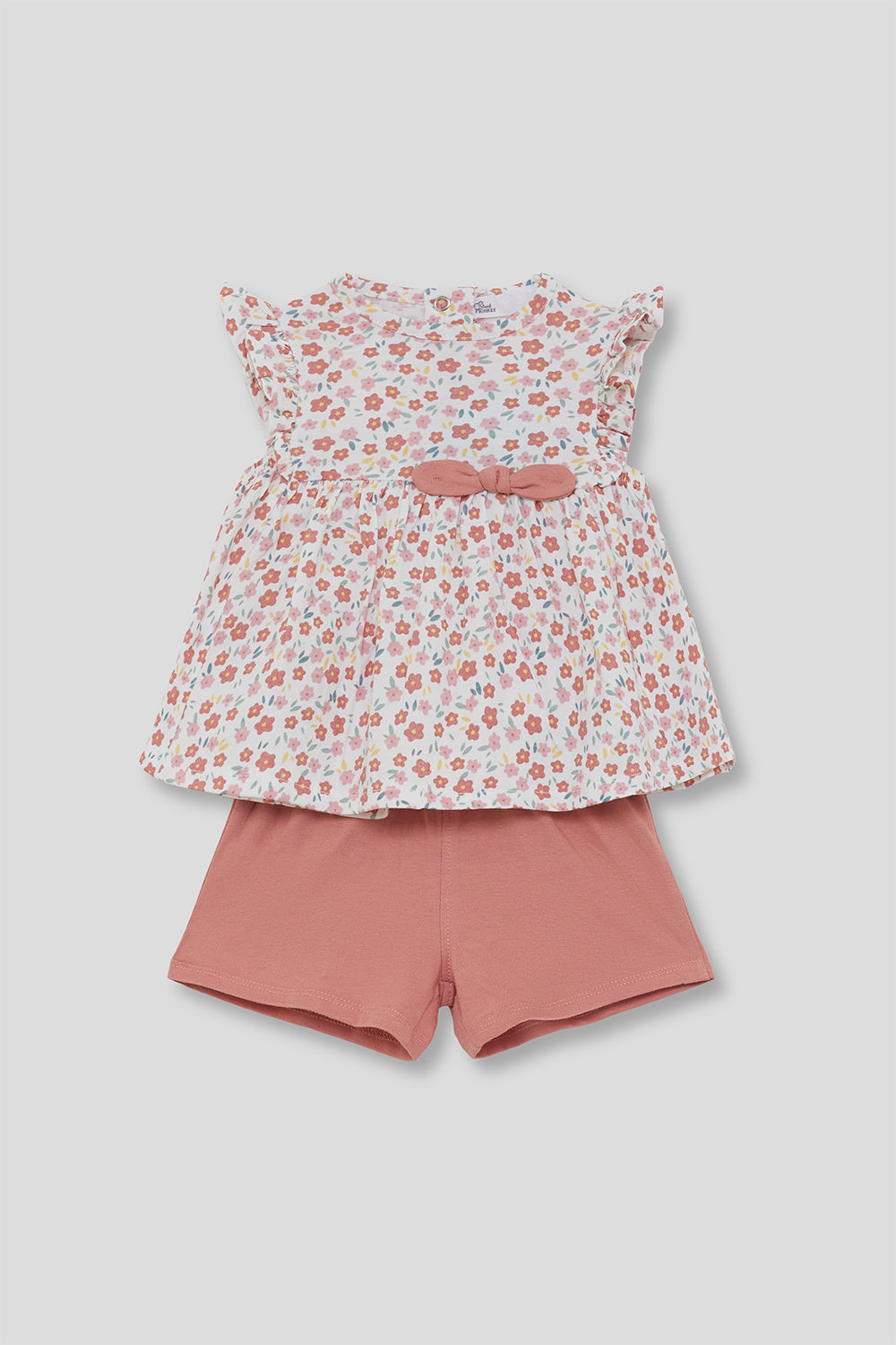 Conjunto Bebé Niña Floral Maquillaje con Lazo 3 Meses - 6 Años – Colección Verano