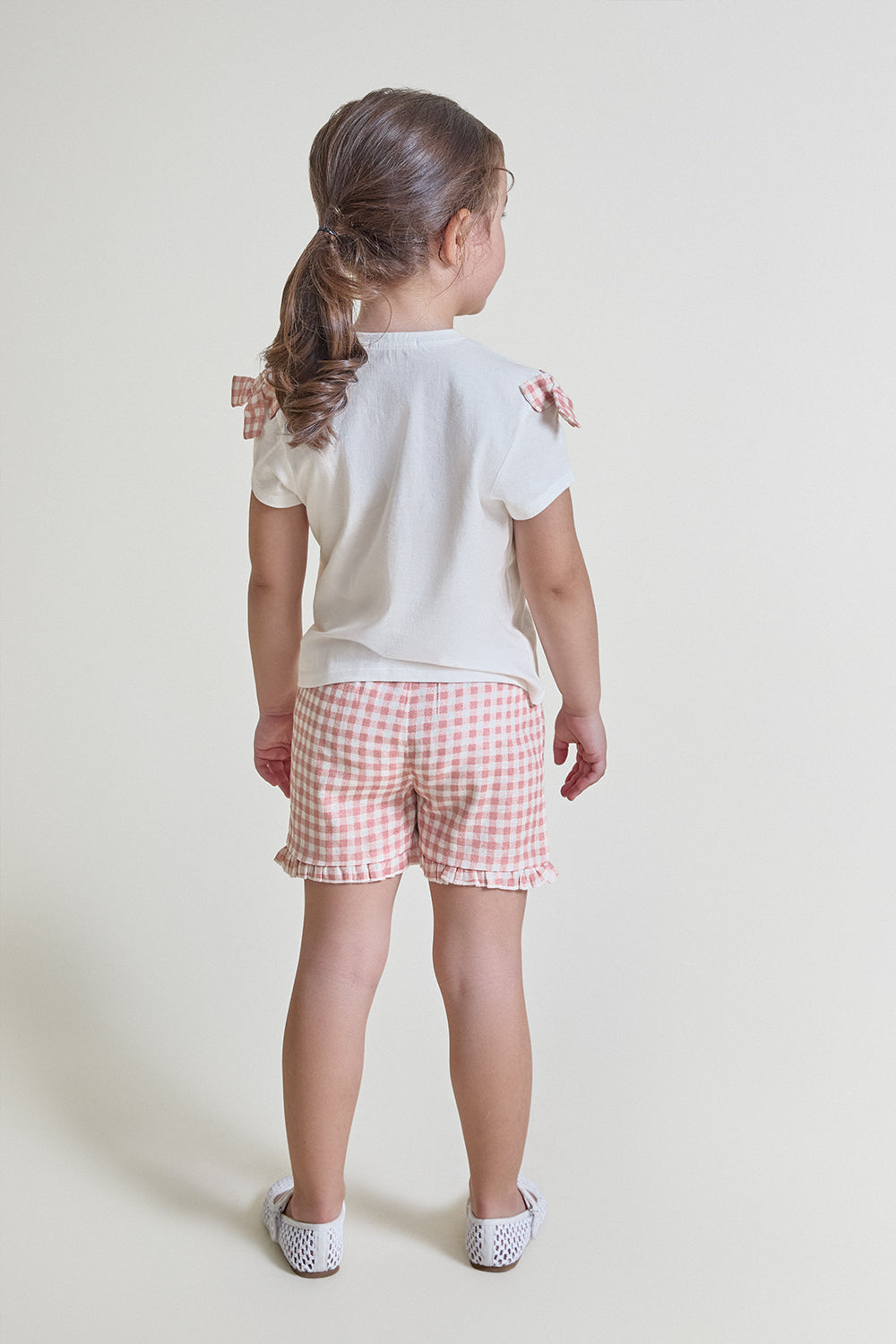 Conjunto bebé niña algodón camiseta y short vichy Street Monkey 3 meses - 6 años