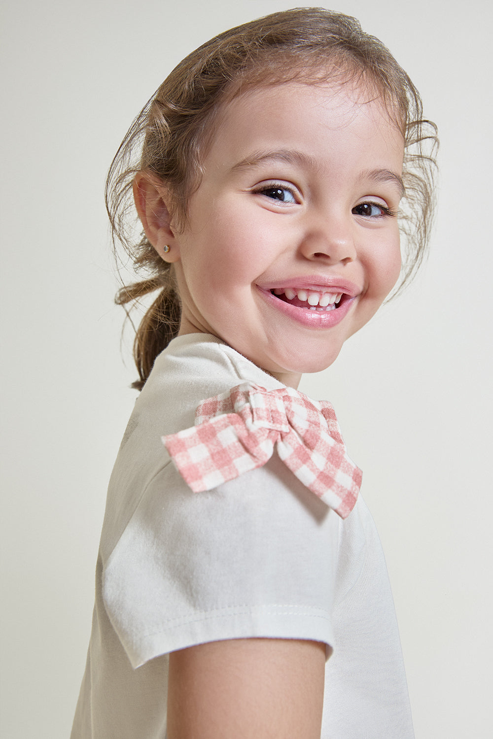 Conjunto bebé niña algodón camiseta y short vichy Street Monkey 3 meses - 6 años