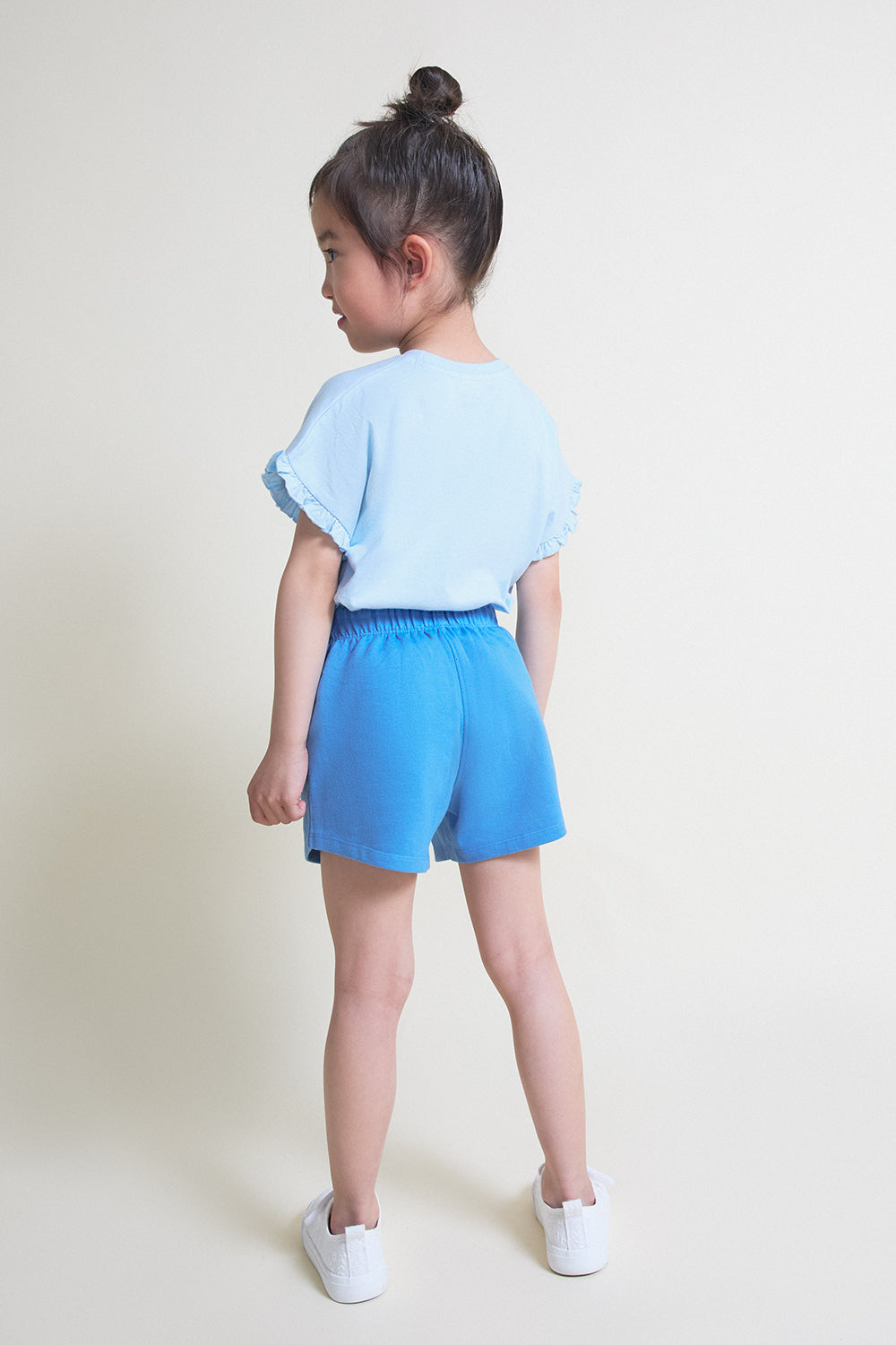 Conjunto bebé niña algodón camiseta y short azul Street Monkey 3 meses - 6 años