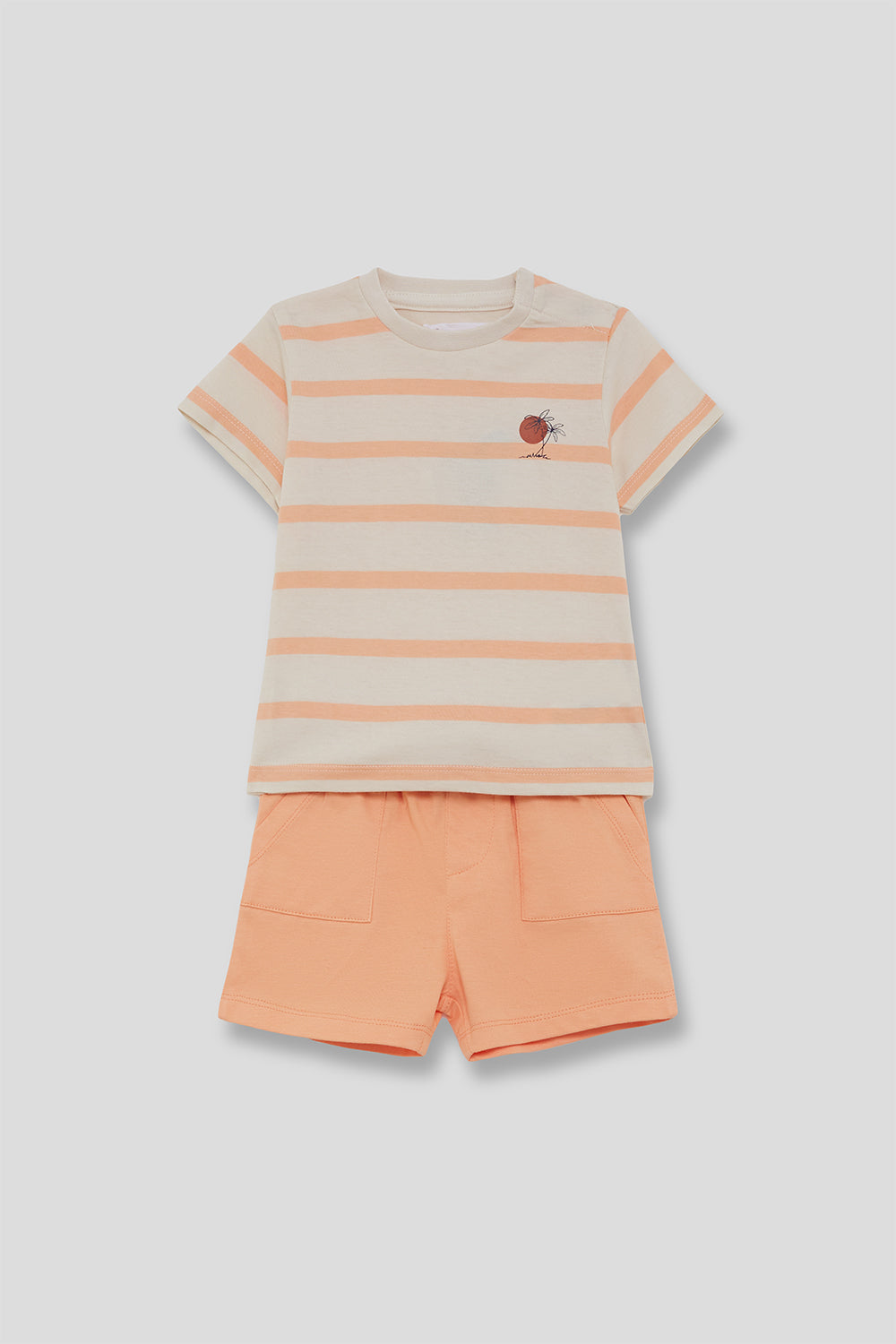 Conjunto Chándal Niño Rayas Melocotón 3 Meses-6 Años – Street Monkey Verano