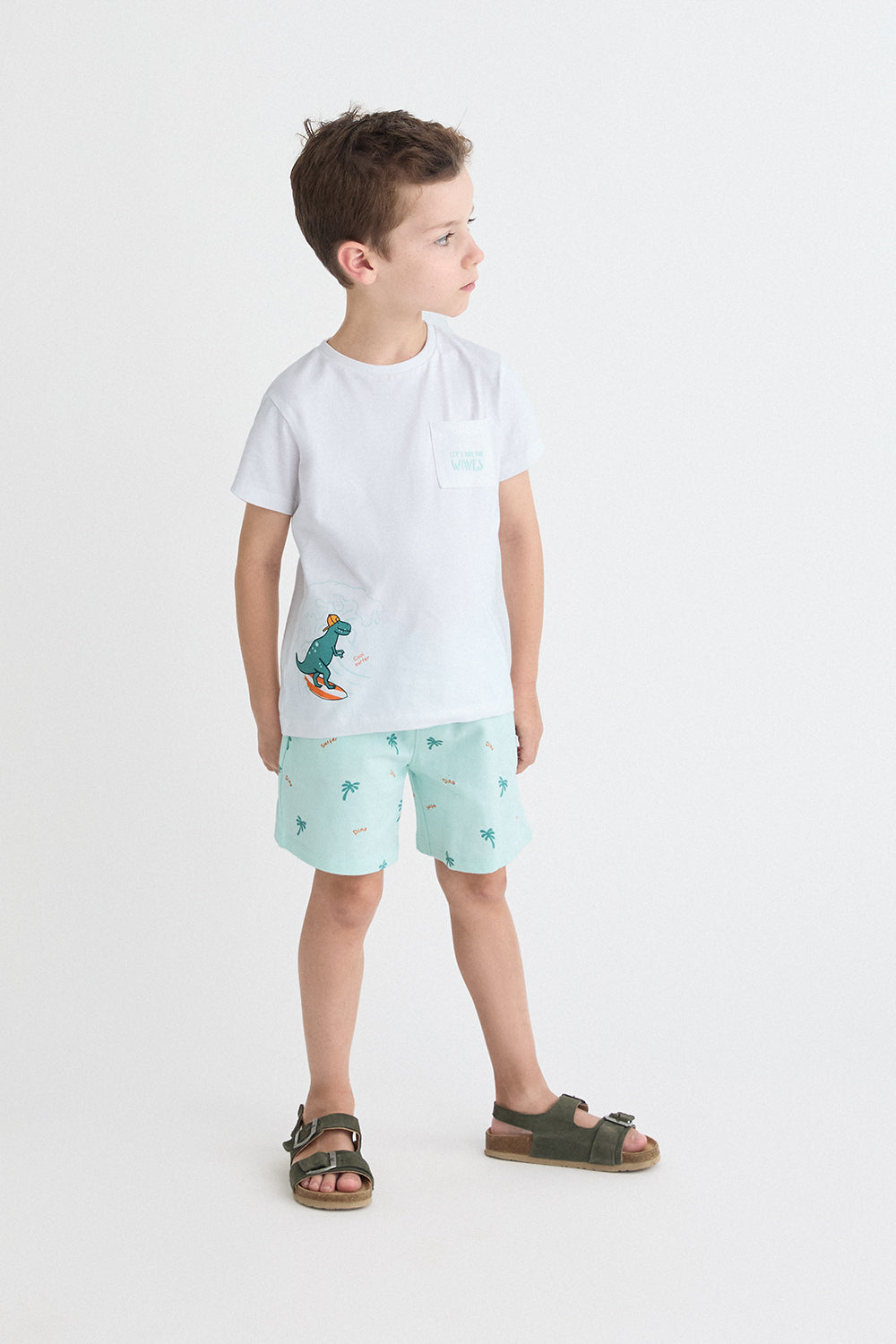 Conjunto Bebé Niño Dinosaurio Surf 3 Meses-6 años– Street Monkey Verano 2026