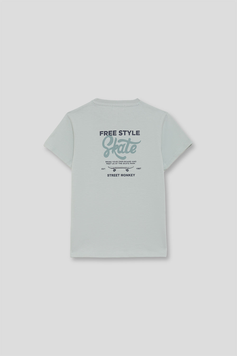 Camiseta Niño Básica Verde Agua 2 a 16 Años – Colección Verano