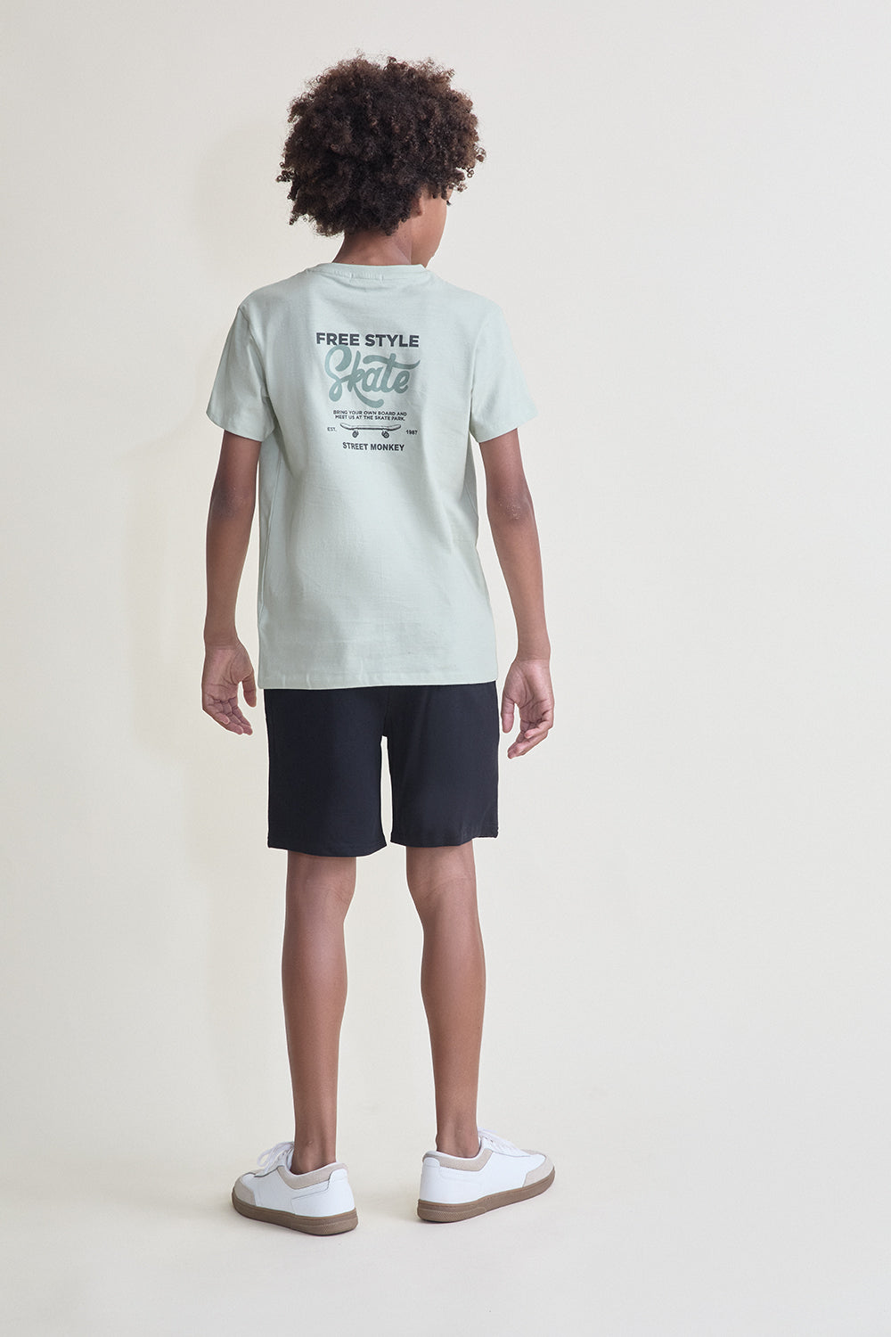 Camiseta Niño Básica Verde Agua 2 a 16 Años – Colección Verano