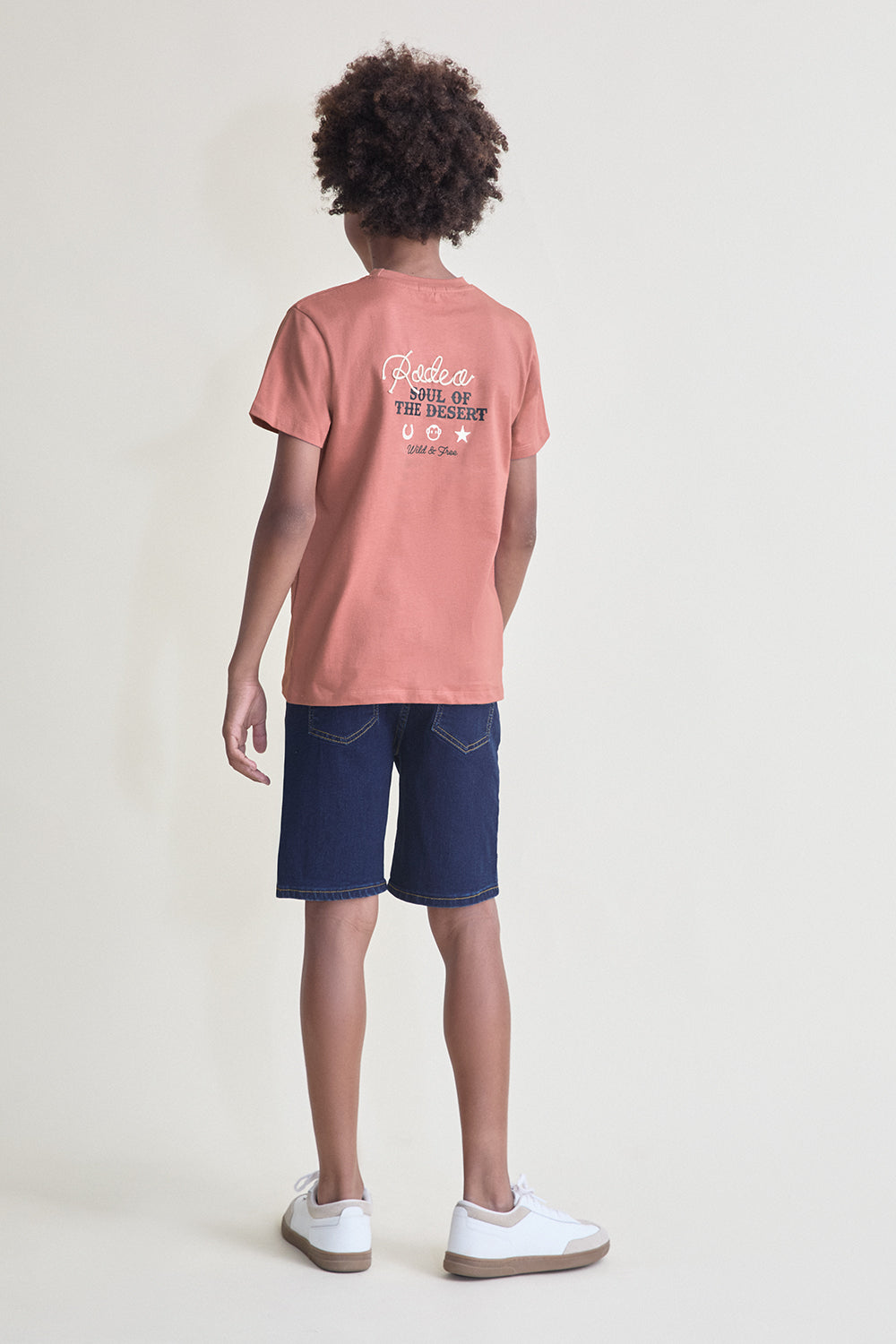 Camiseta Niño Básica Color Coral 2 a 16 Años – Colección Verano