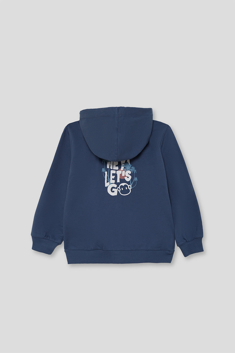 Sudadera Niño con Capucha Azul “Let’s Go” 2-16 Años – Street Monkey Verano