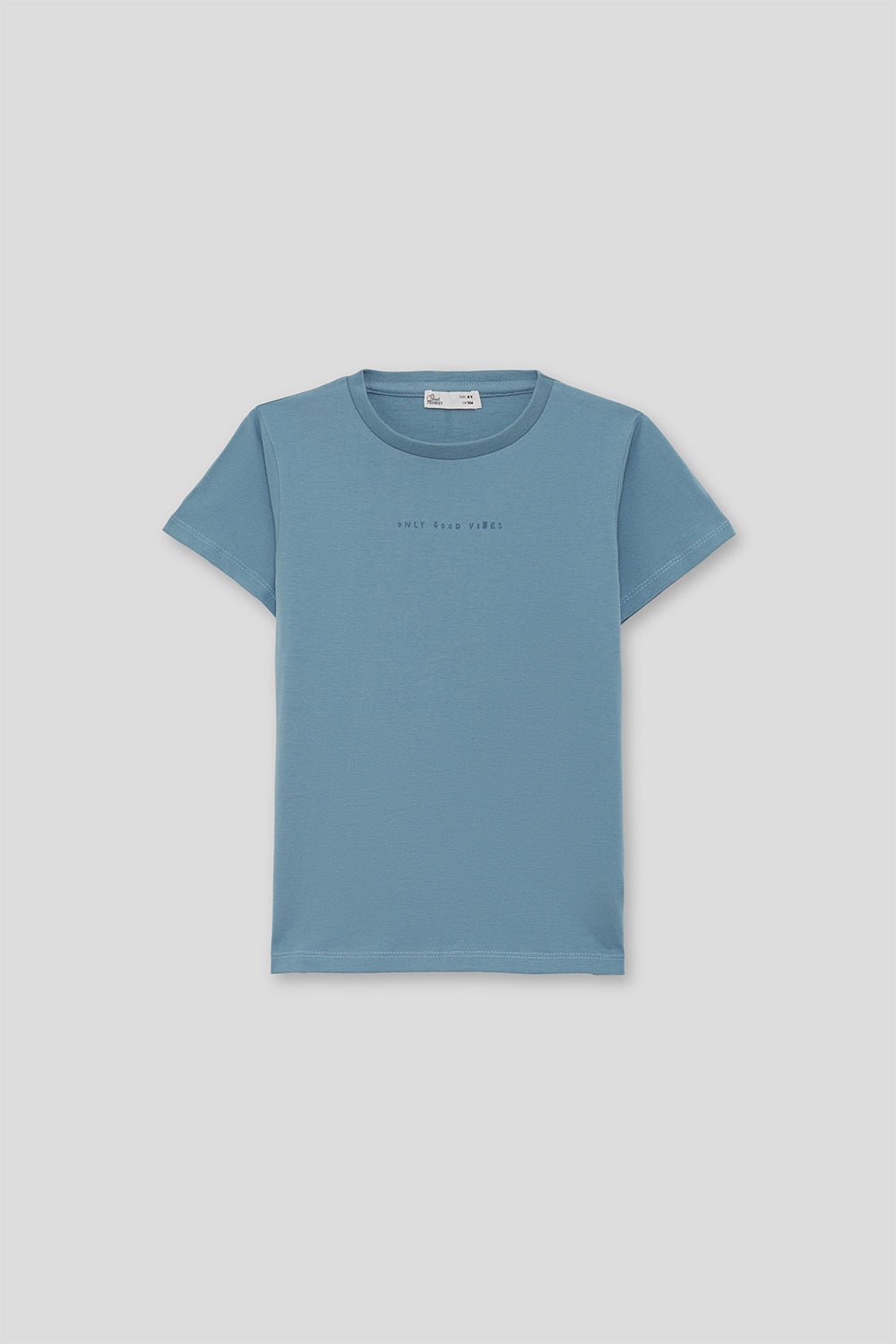 Camiseta Niño Azul Niebla Básica 2 a 16 Años – Colección Verano