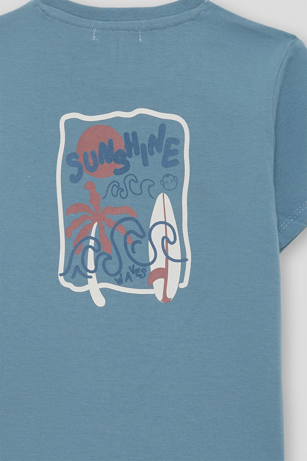 Camiseta Niño Azul Niebla Básica 2 a 16 Años – Colección Verano