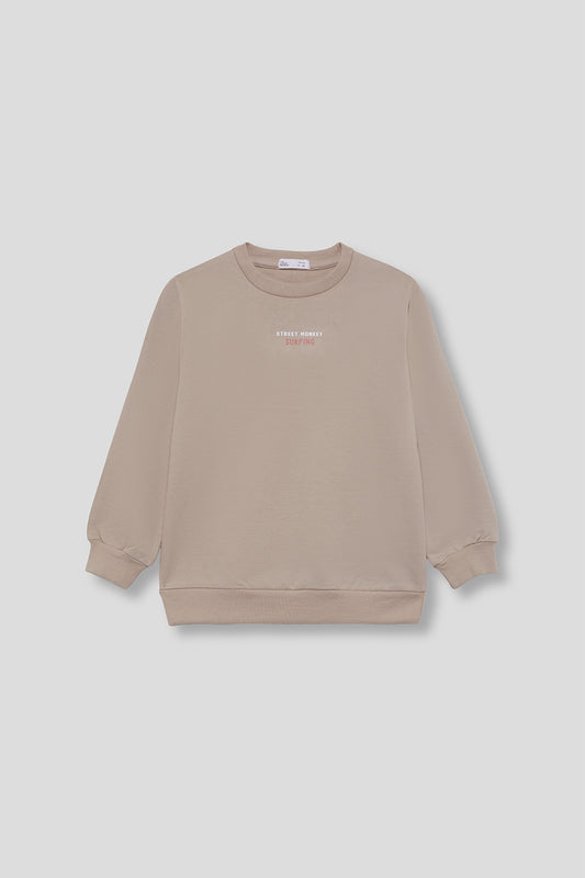 Sudadera infantil niño color tostado Street Monkey – Colección Verano