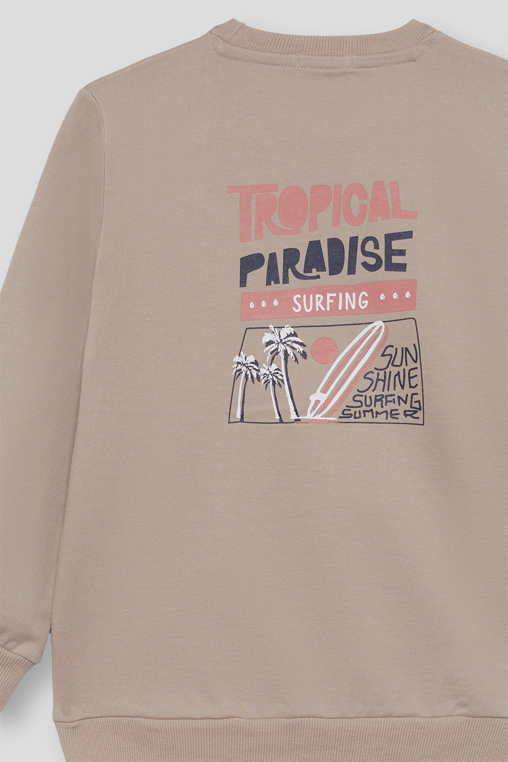 Sudadera Niño Beige “Tropical Paradise” 2-16 Años – Street Monkey Verano