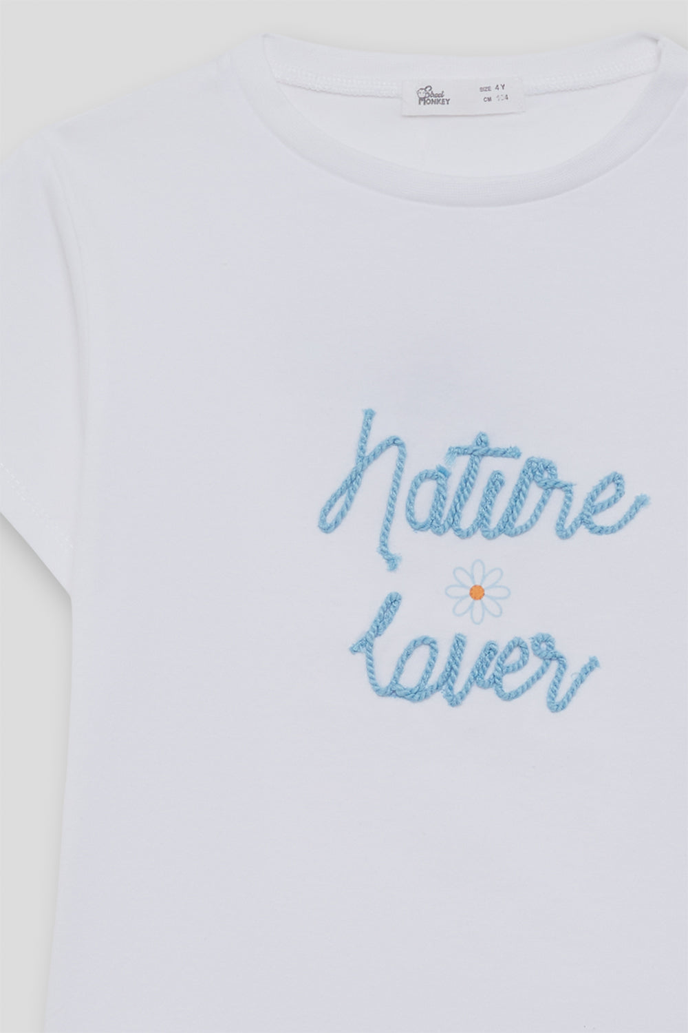 Camiseta niña blanca de algodón “Nature Lover” Street Monkey 2-16 años