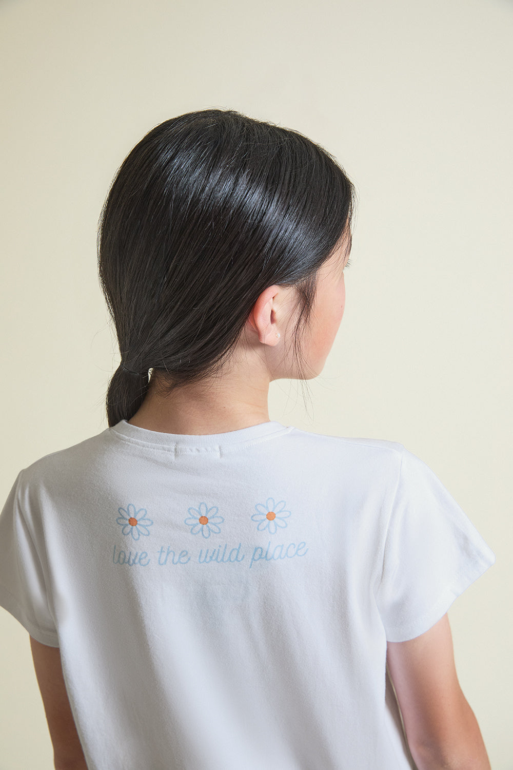 Camiseta niña blanca de algodón “Nature Lover” Street Monkey 2-16 años