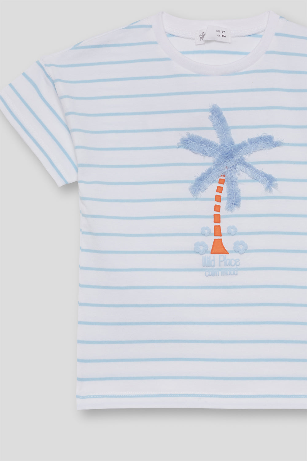 Camiseta infantil de rayas con bordado Street Monkey 2-16 años