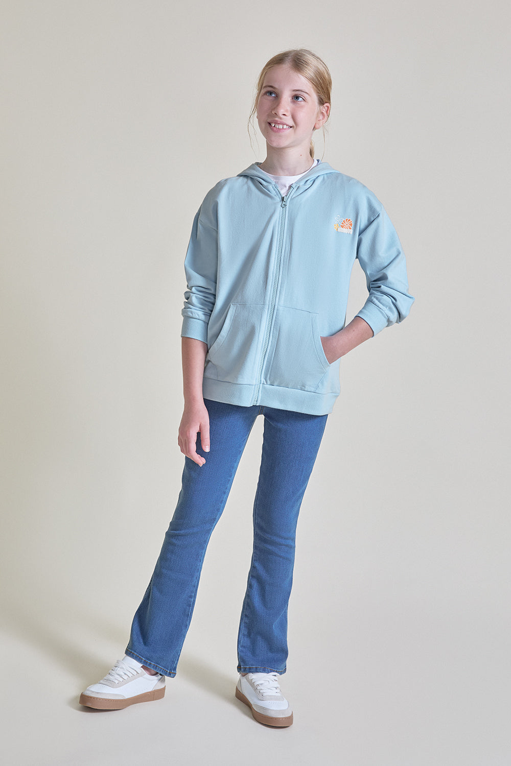 Sudadera con capucha azul para niña 2-16 años Street Monkey