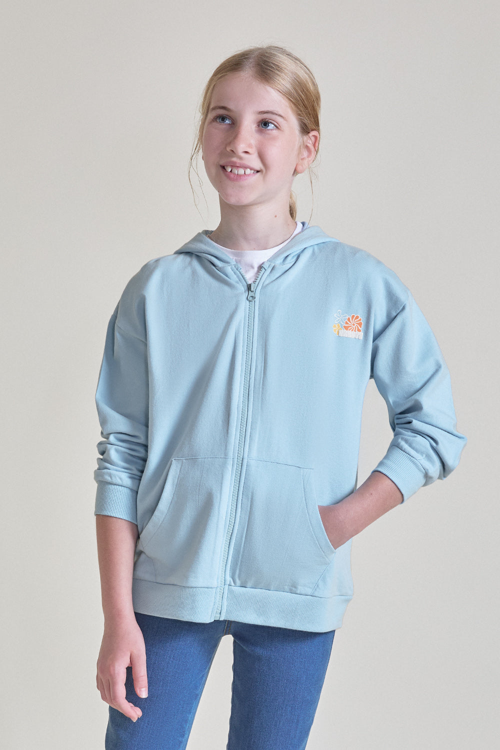 Sudadera con capucha azul para niña 2-16 años Street Monkey