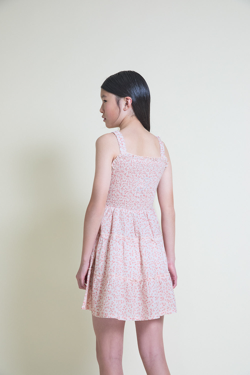Vestido largo de tirantes estampado floral rosa para niña Street Monkey 2-16 años