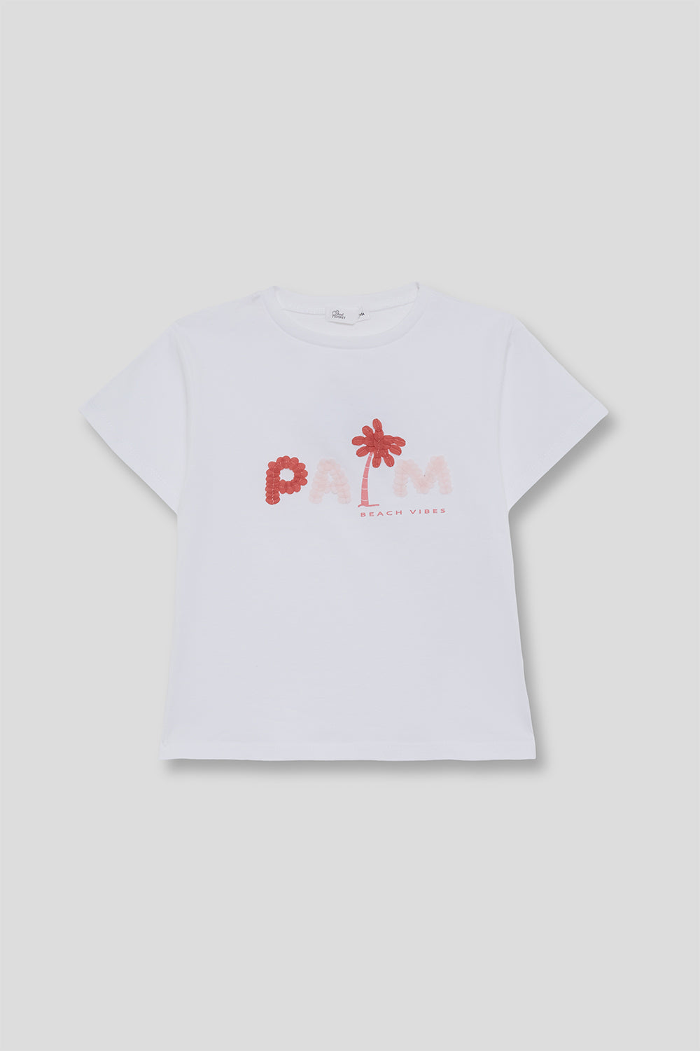 Camiseta blanca de algodón “Palm Beach Vibes” para niña Street Mockey 2-16 años