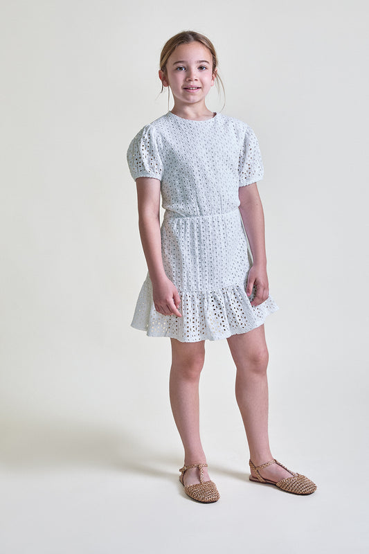 Vestido Niña Blanco Bordado 2 a 16 Años – Colección Verano