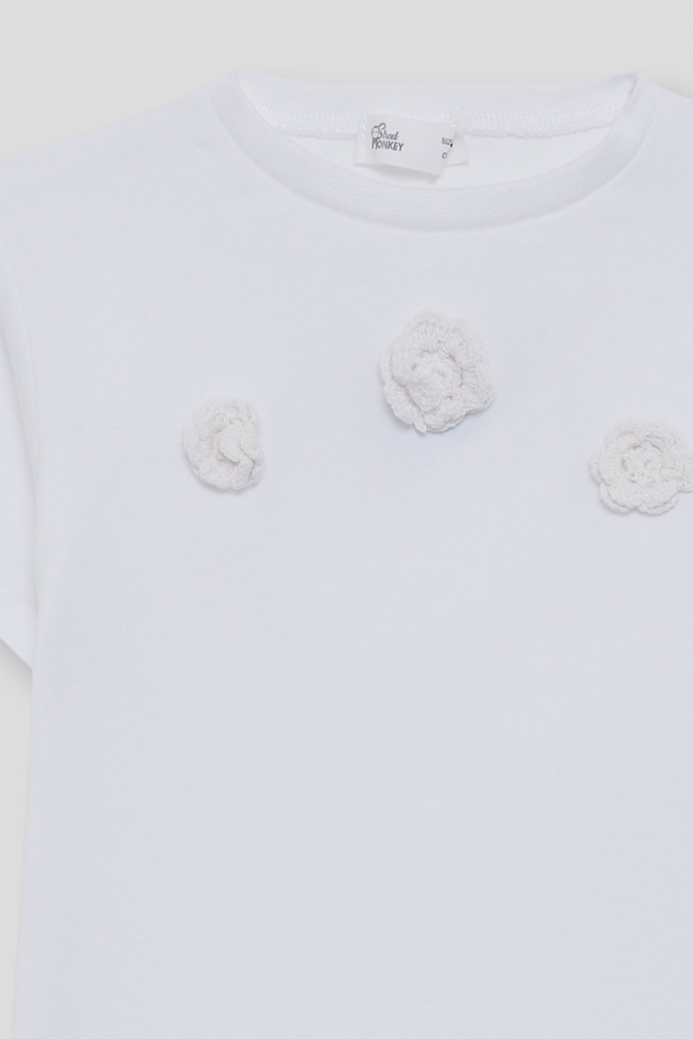 Camiseta blanca con flores para niña Street Monkey 2-16 años