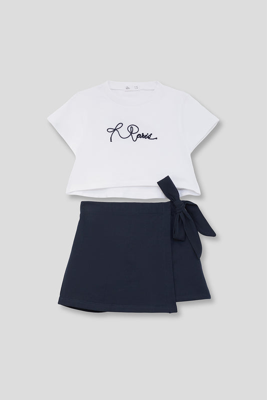 Conjunto de niña camiseta y falda pantalón Street Mockey 2-16 años