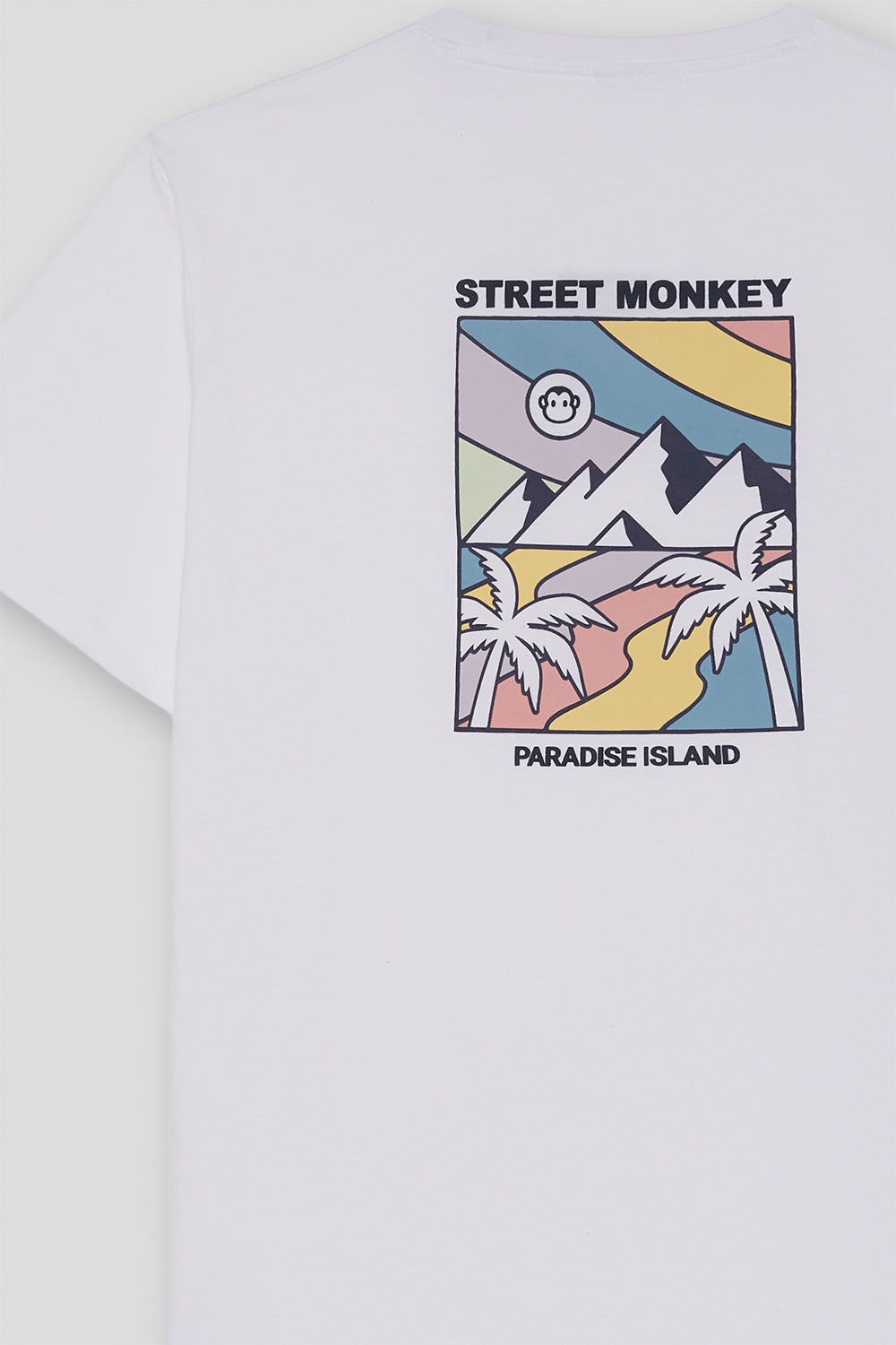 Camiseta blanca niño Street Monkey Paradise Island  2-16 años