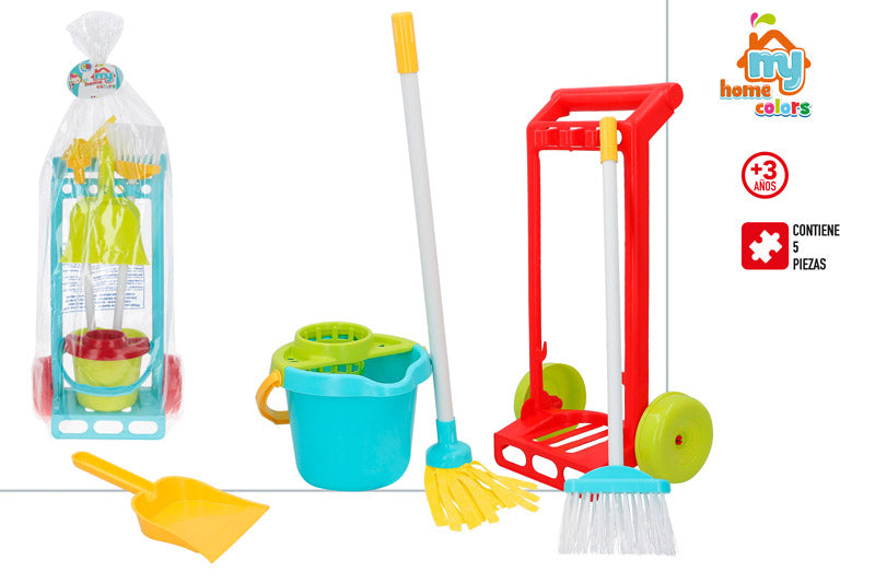 Carrito de Limpieza Infantil 2/S con Accesorios -My Home