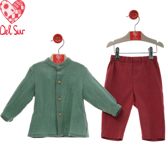 Conjunto bebe pantalon largo BACHATA 6-48 meses