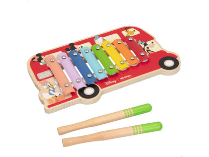 Xilófono WOOMAX Disney Autobús De Madera De Mickey