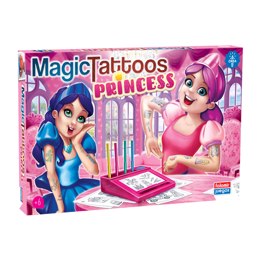 MAGIC TATTOOS PRINCESS Tatuajes mágicos Princesas juego de mesa infantil