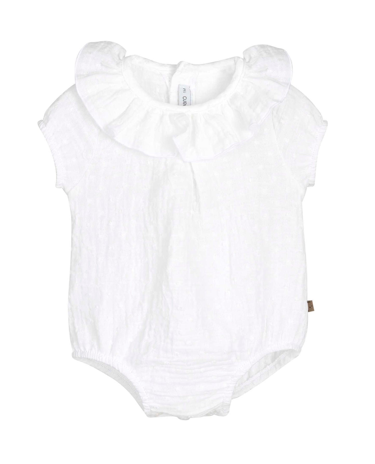 Pelele peto bebé Atari Calamaro | Blanco, arena, coral y mint – 1 a 36 meses