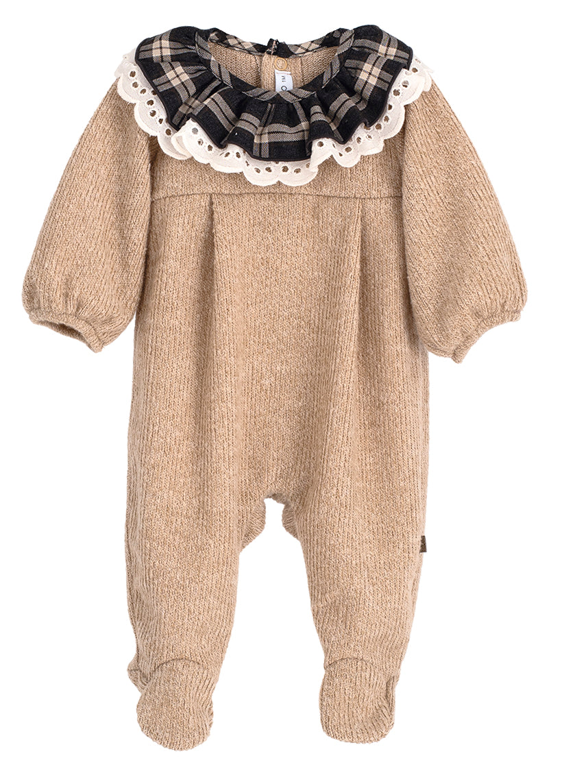 Pelele Tramontana bebé niña primeras puestas con cuello volante