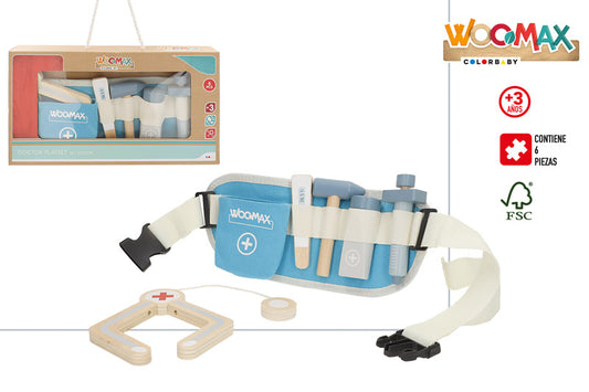 Cinturón de Doctor de Madera con Accesorios (+3 Años)-Woomax –
