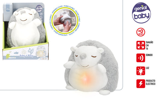 Peluche Erizo Lámpara Musical 16 cm para Bebés (+0M) Genial Baby –