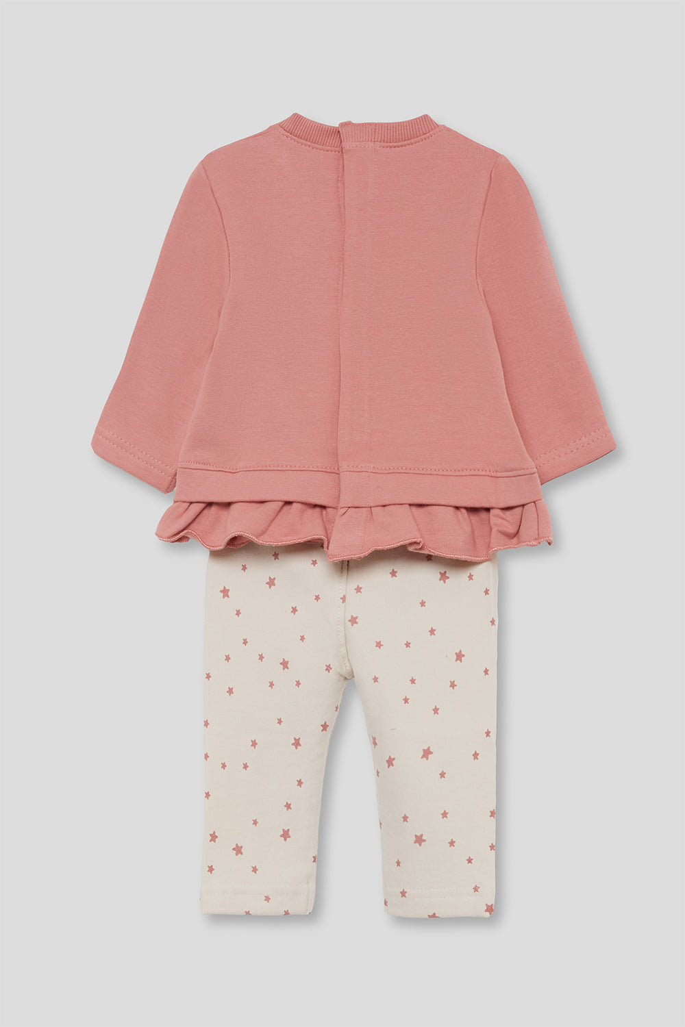 Conjunto de Algodón para Bebé Niña Rosa Estrellas Street Monkey | 1-24 Meses | Siju