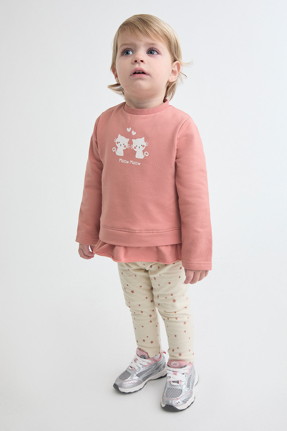 Conjunto de Algodón para Bebé Niña Rosa Estrellas Street Monkey | 1-24 Meses | Siju