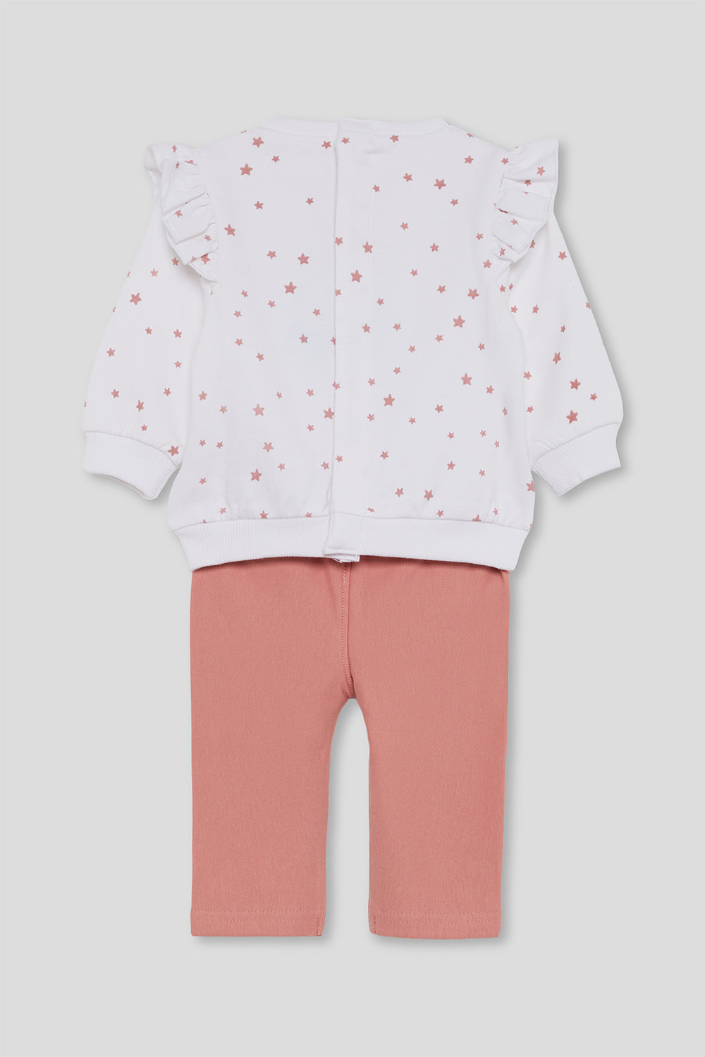 Conjunto de Algodón para Bebé Niña Estrellas Rosa y Blanco Street Monkey | 1-24 Meses | Siju