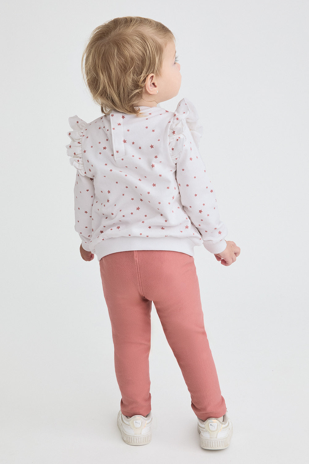 Conjunto de Algodón para Bebé Niña Estrellas Rosa y Blanco Street Monkey | 1-24 Meses | Siju