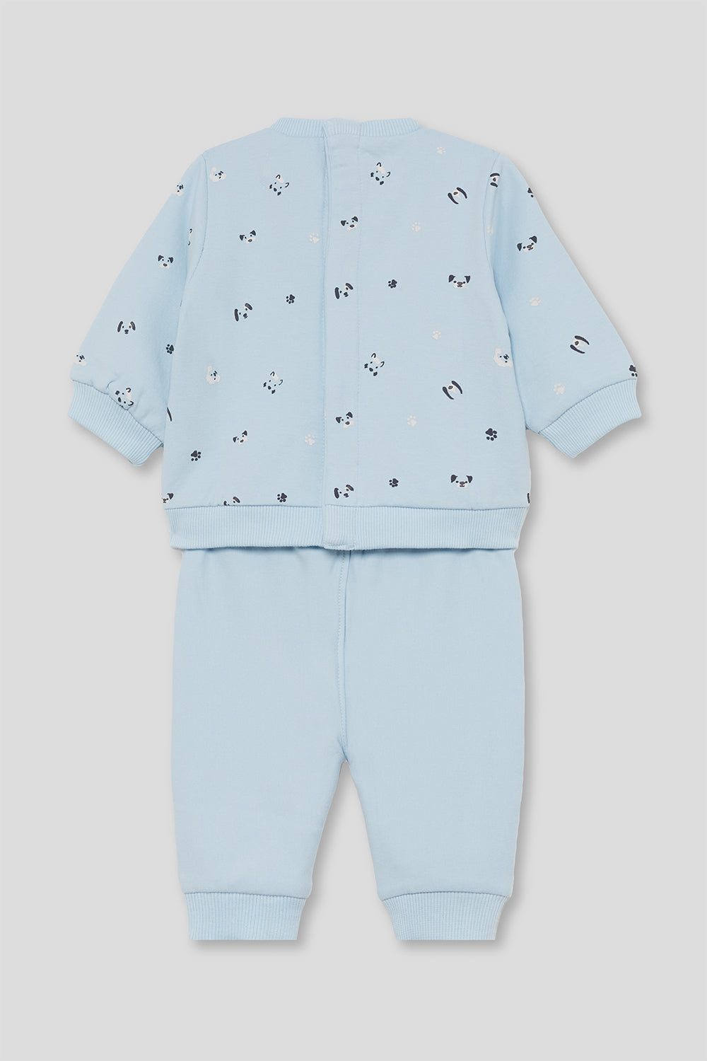 Conjunto Bebé Niño Azul de Algodón con Estampado de Perritos | Street Monkey | 1-24 Meses