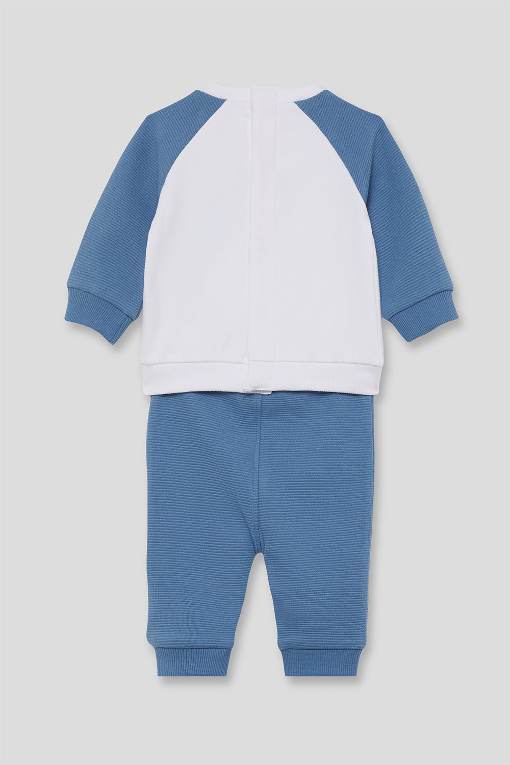 Conjunto Bebé Niño Azul y Blanco de Algodón con Perro | Street Monkey | 1-24 Meses