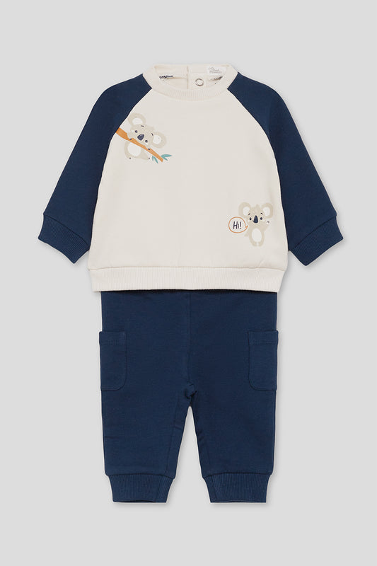Conjunto Bebé Niño Koala Azul Marino y Crudo | Street Monkey | 362032