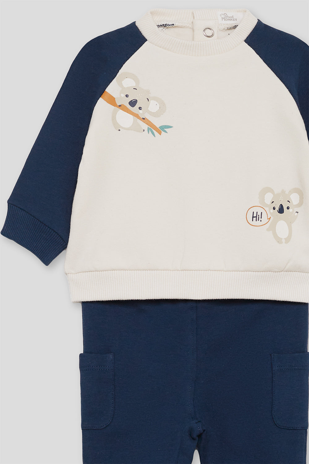 Conjunto Bebé Niño Koala Azul Marino y Crudo | Street Monkey | 362032