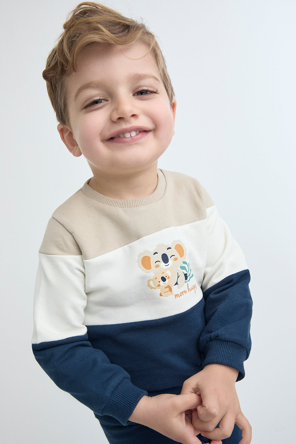 Conjunto Bebé Niño Koalas Azul Marino, Crudo y Beige | Street Monkey | 362033