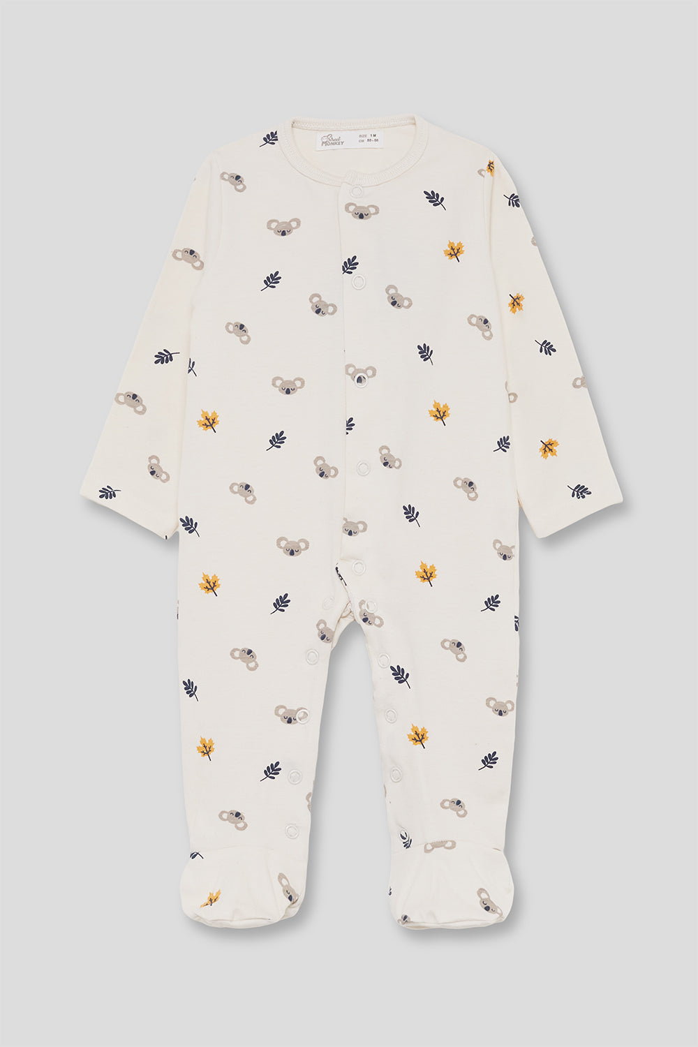 Pijama Bebé Unisex Koalas Crudo con Patucos | Street Monkey | 362039