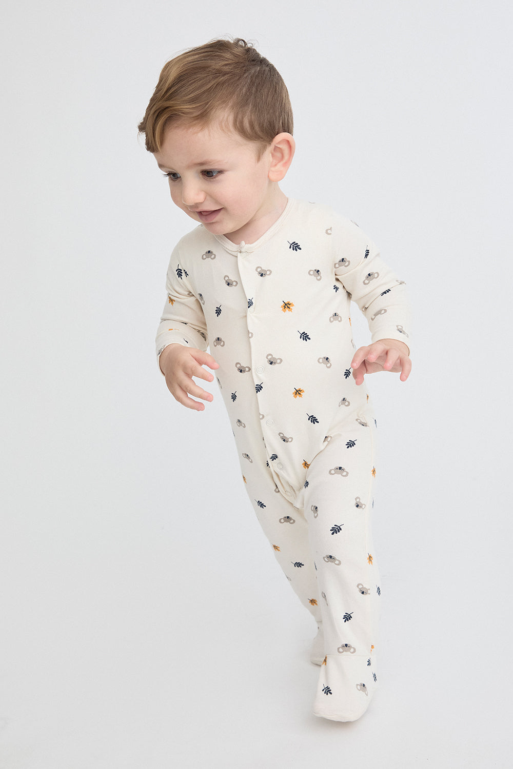 Pijama Bebé Unisex Koalas Crudo con Patucos | Street Monkey | 362039